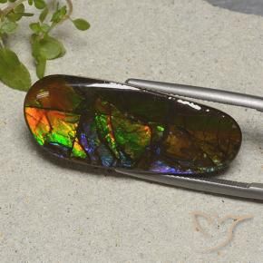 amolita Multicolorido Natural 19.11ct, Chique, Opaco