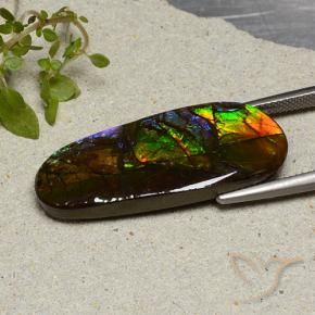 amolita Multicolorido Natural 19.11ct, Chique, Opaco
