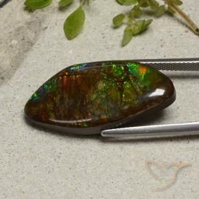 amolita Multicolorido Natural 20.58ct, Chique, Opaco