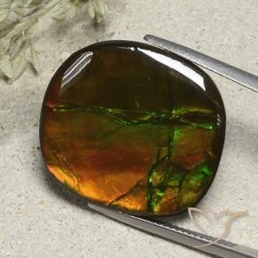 amolita Multicolorido Natural 21.57ct, Almofada, Opaco