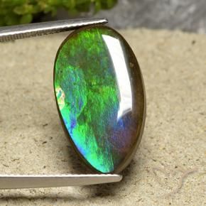 amolita Multicolorido Natural 10.30ct, Formato de pêra, Opaco