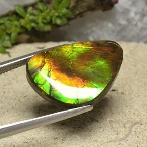 amolita Multicolorido Natural 18.57ct, Chique, Opaco