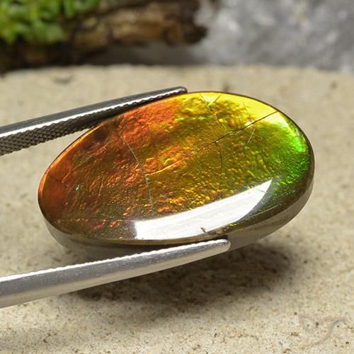 amolita Multicolorido Natural 20.87ct, Chique, Opaco