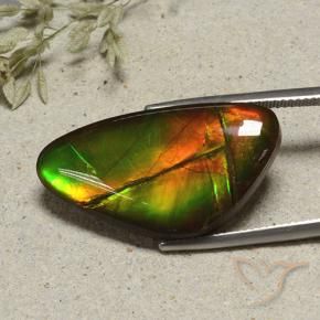 amolita Multicolorido Natural 17.24ct, Chique, Opaco