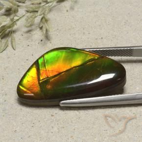 amolita Multicolorido Natural 17.24ct, Chique, Opaco