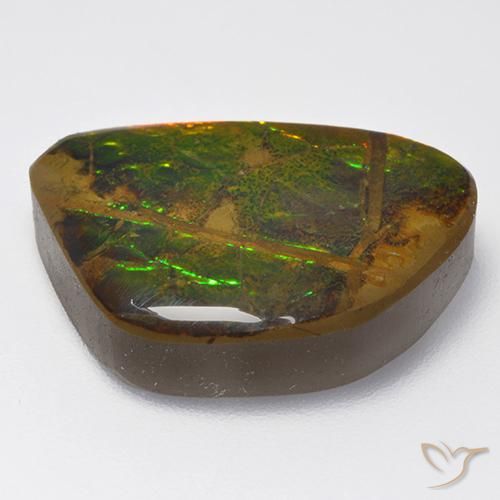 amolita Multicolorido Natural 13.40ct, Chique, Opaco