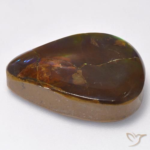 amolita Multicolorido Natural 16.73ct, Formato de pêra, Opaco