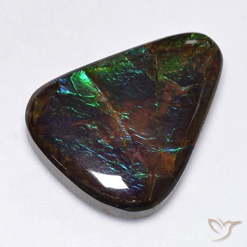 amolita Multicolorido Natural 17.25ct, Chique, Opaco