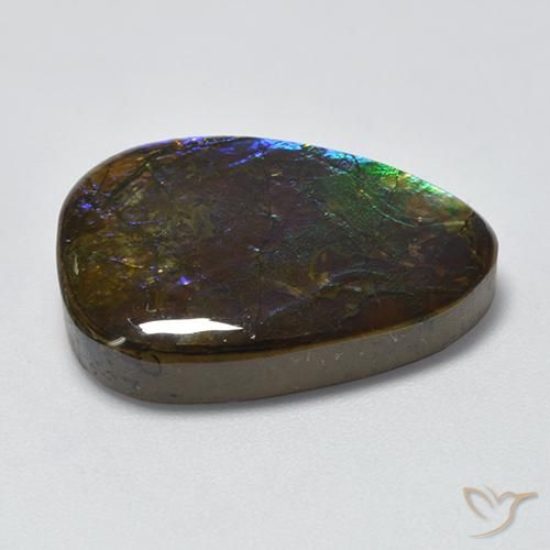 amolita Multicolorido Natural 17.96ct, Chique, Opaco