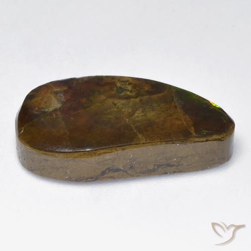 amolita Multicolorido Natural 12.04ct, Chique, Opaco