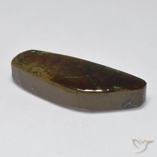 amolita Multicolorido Natural 9.60ct, Chique, Opaco