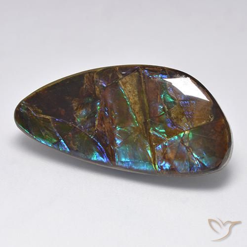 amolita Multicolorido Natural 19.90ct, Chique, Opaco