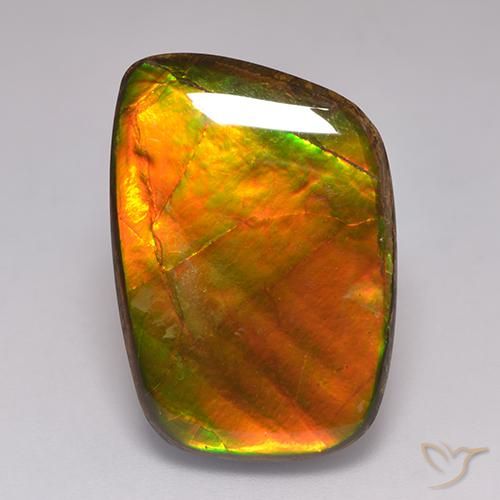 amolita Multicolorido Natural 21.59ct, Chique, Opaco