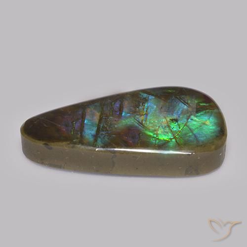 amolita Multicolorido Natural 17.82ct, Chique, Opaco