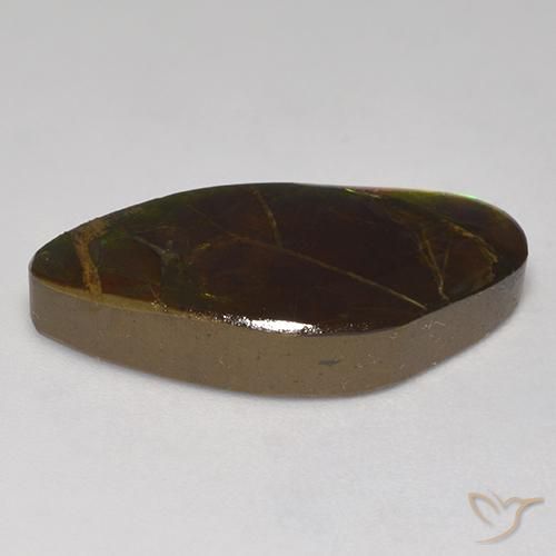 amolita Multicolorido Natural 13.97ct, Chique, Opaco