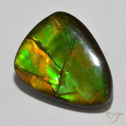 16.39ct Natural Multicolorido amolita, Formato de pêra, Opaco