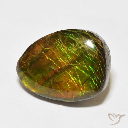 amolita Multicolorido Natural 12.20ct, Chique, Opaco