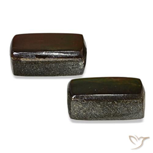 Pedras preciosas de ammolita multicolorido natural de 3,16 ct, baguete, opaco