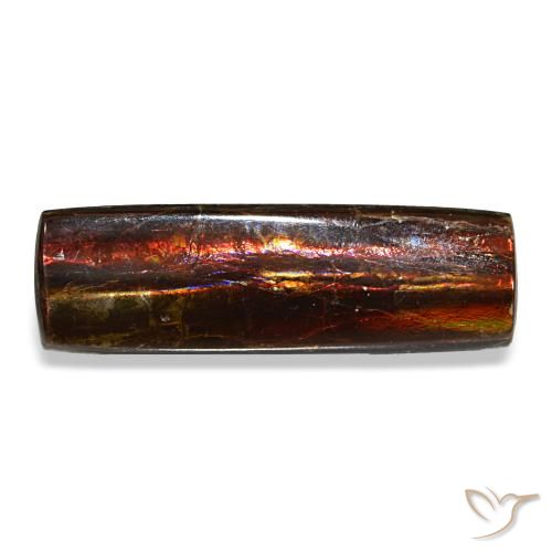 4.55ct multicolorido ammolita, baguete, opaco