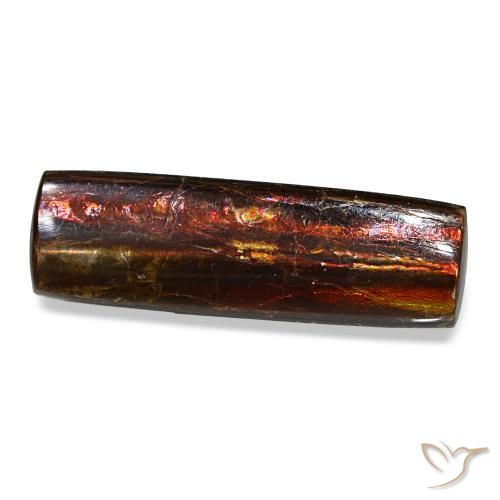 Ammolita multicolorido natural 4,55ct, baguete, opaco