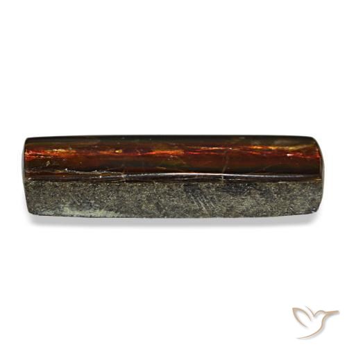 Ammolita multicolorido natural 4,55ct, baguete, opaco