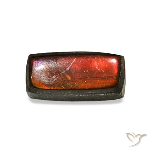 1.65ct multicolorido ammolita, baguete, opaco