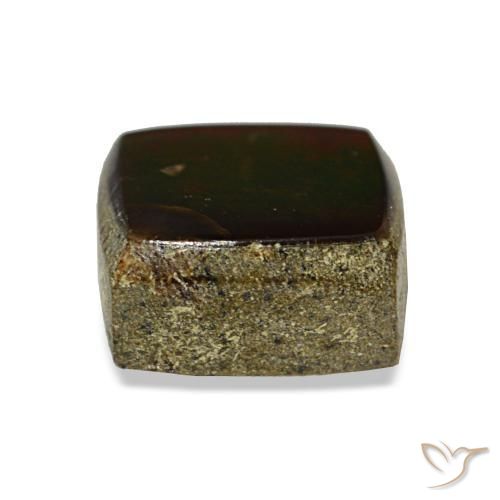 Ammolita multicolorido natural 1,45ct, quadrado, opaco