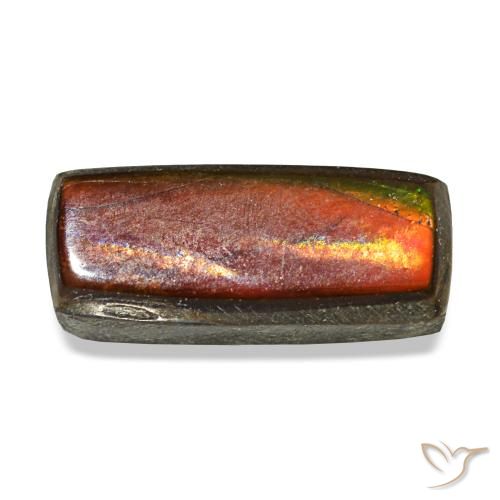 1.44ct multicolorido ammolita, baguete, opaco