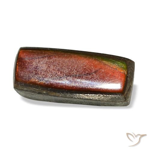 Ammolita multicolorido natural 1,44ct, baguete, opaco