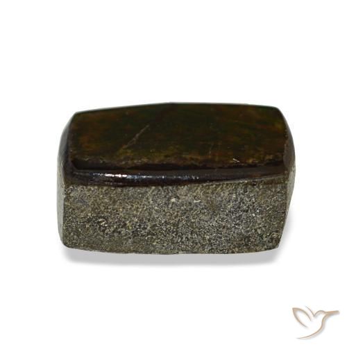 Ammolita multicolorido natural 1,62ct, baguete, opaco