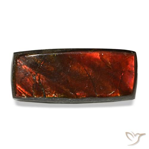 3.83ct multicolorido ammolita, baguete, opaco