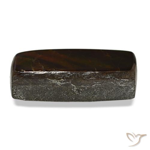 Ammolita multicolorido natural 3,83ct, baguete, opaco