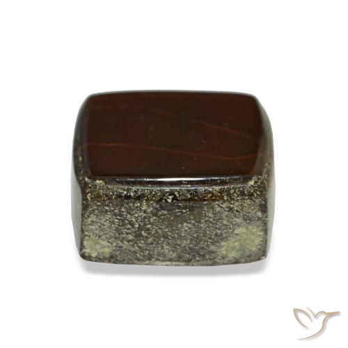 Ammolita multicolorido natural 1,52ct, quadrado, opaco