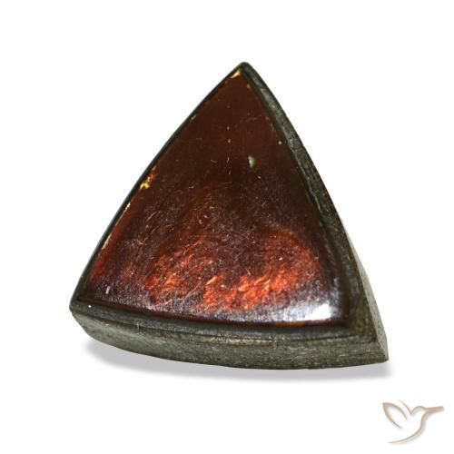 Ammolita multicolorido natural 1,53ct, trillion, opaco