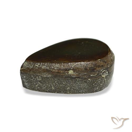 Ammolita multicolorido natural 1,23ct, formato de pêra, opaco