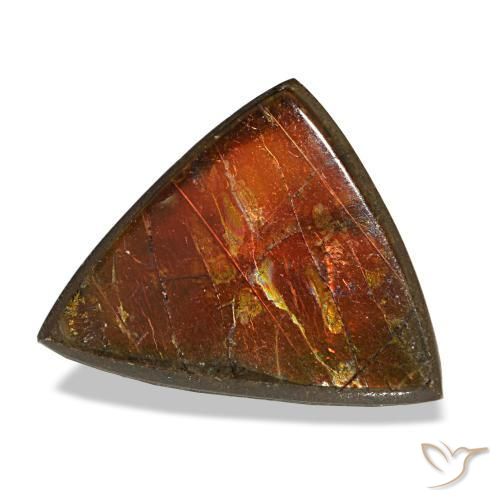 Ammolita multicolorido natural 3,33ct, trillion, opaco