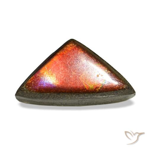 1.47ct multicolorido ammolita, trillion, opaco