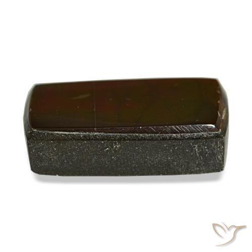 Ammolita multicolorido natural 3,78ct, baguete, opaco