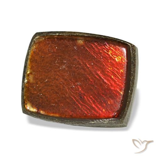 Ammolita multicolorido natural 2,16ct, baguete, opaco