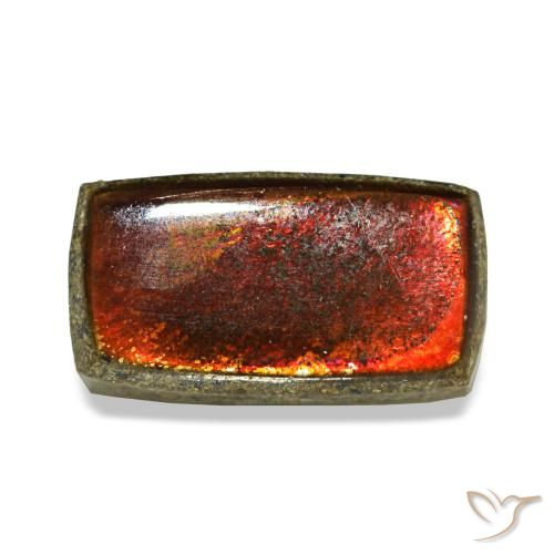 1.26ct multicolorido ammolita, baguete, opaco