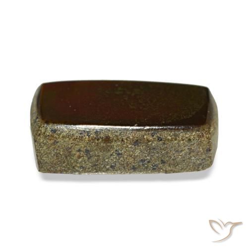 Ammolita multicolorido natural 1,26ct, baguete, opaco