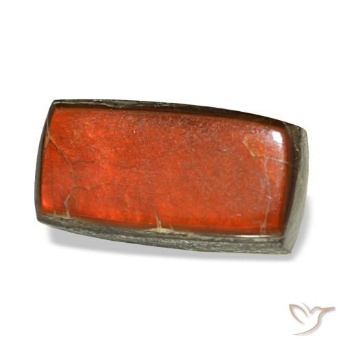 Ammolita multicolorido natural 2,13ct, baguete, opaco
