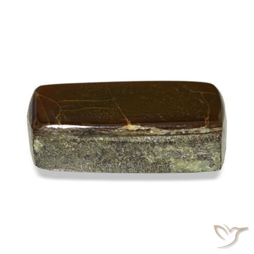 Ammolita multicolorido natural 2,13ct, baguete, opaco