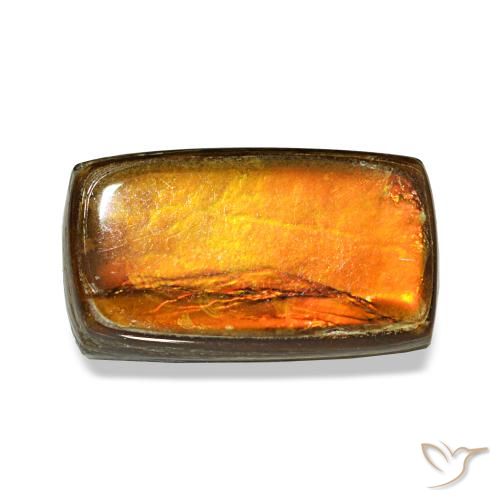 Ammolita multicolorido natural 1,87ct, baguete, opaco