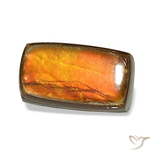 Ammolita multicolorido natural 1,87ct, baguete, opaco