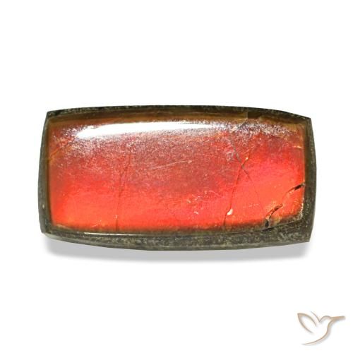 Ammolita multicolorido natural 1,51ct, baguete, opaco