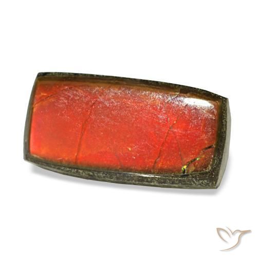 Ammolita multicolorido natural 1,51ct, baguete, opaco