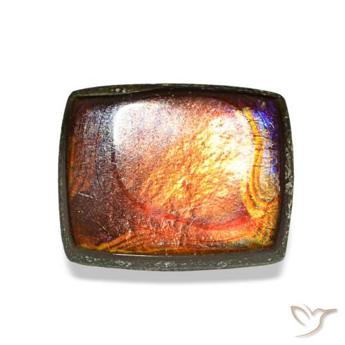 1.79ct multicolorido ammolita, baguete, opaco