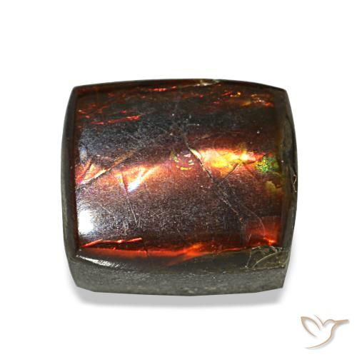 1.93ct multicolorido ammolita, baguete, opaco