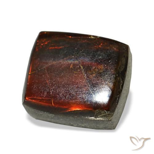 Ammolita multicolorido natural 1,93ct, baguete, opaco